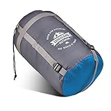 Lumaland Outdoor Schlafsack Mumienschlafsack, 230 x 80 cm, inklusive Packsack, 50 x 25 cm gepackt, blau - 6