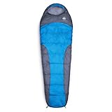 Lumaland Outdoor Schlafsack Mumienschlafsack, 230 x 80 cm, inklusive Packsack, 50 x 25 cm gepackt, blau - 8