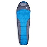 Lumaland Outdoor Schlafsack Mumienschlafsack, 230 x 80 cm, inklusive Packsack, 50 x 25 cm gepackt, blau - 8