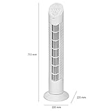 Clatronic T-VL 3546 Tower-Ventilator 75° oszillierend, 3 Geschwindigkeitsstufen, 120 Minuten-Timer - 5