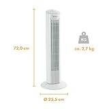 Tecvance Säulenventilator, Turmventilator in weiß | 90° Oszillierender Ventilator mit 3 Geschwindigkeitsstufen | Tower-Ventilator mit Timer mit Zeitschalter von 0 - 120 min - 3