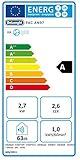 De'Longhi PAC AN97 Pinguino Luft-Luft System Real Feel Klimagerät / A / Max Kühlleistung 2.700 kW/ 10.700 BTU/h / weiß / mobil / Separate Entfeuchtungsfunktion - 2